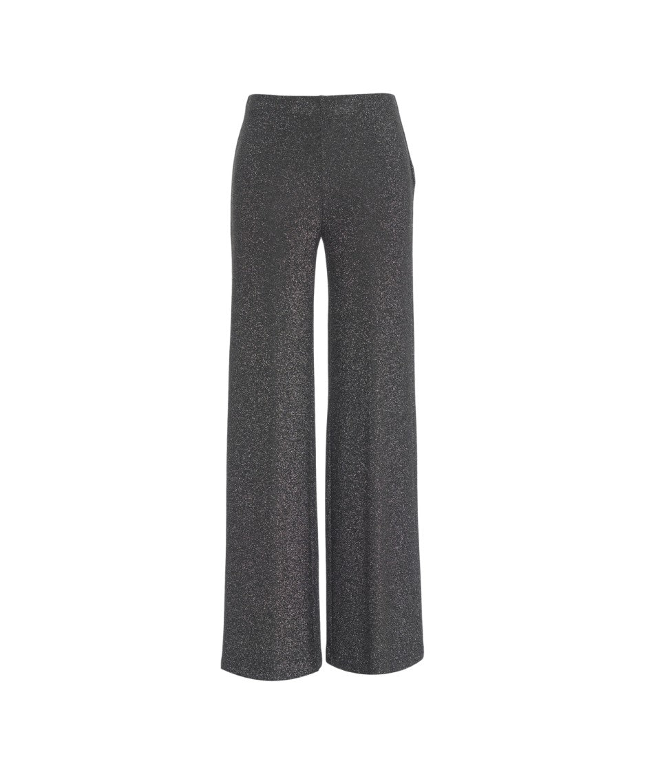 Jucca Wide-Leg Trousers In Shimmering Lurex Fabric