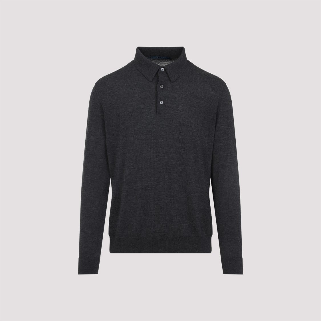 Kiton Grey Wool Polo