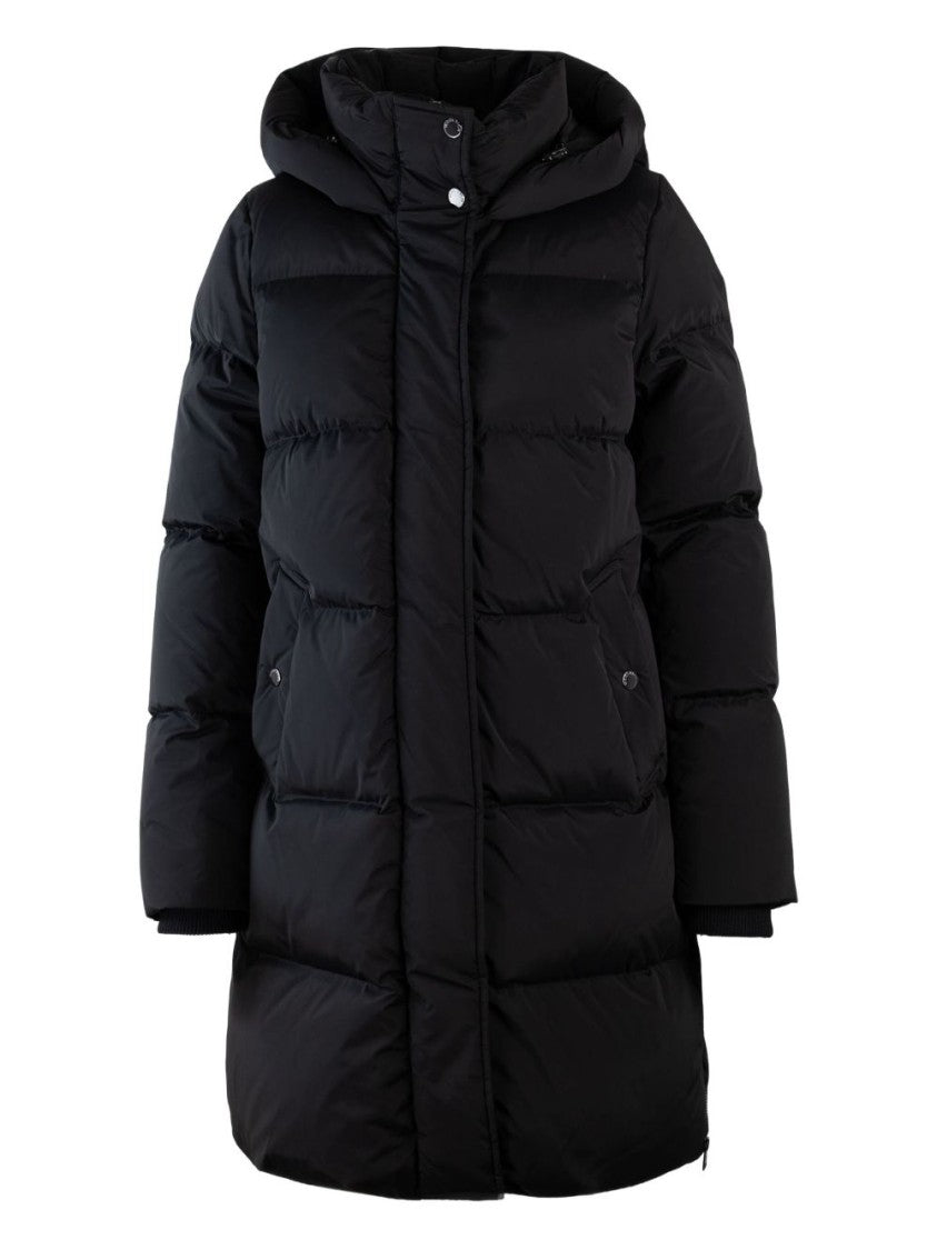 Woolrich Padded Hooded Black Giacconi Coat