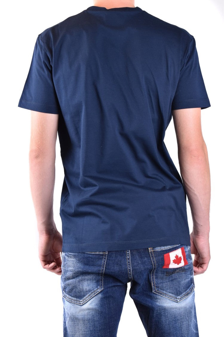 Dsquared2 Blue Cotton Print T-Shirt