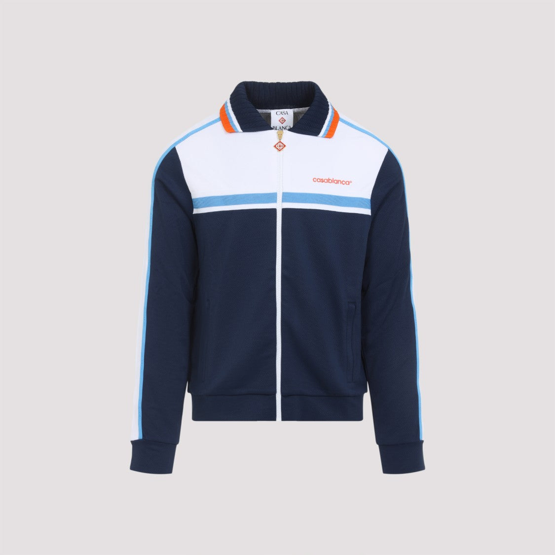 Casablanca Blue Polyamide Blend Jacket With Modern Fit