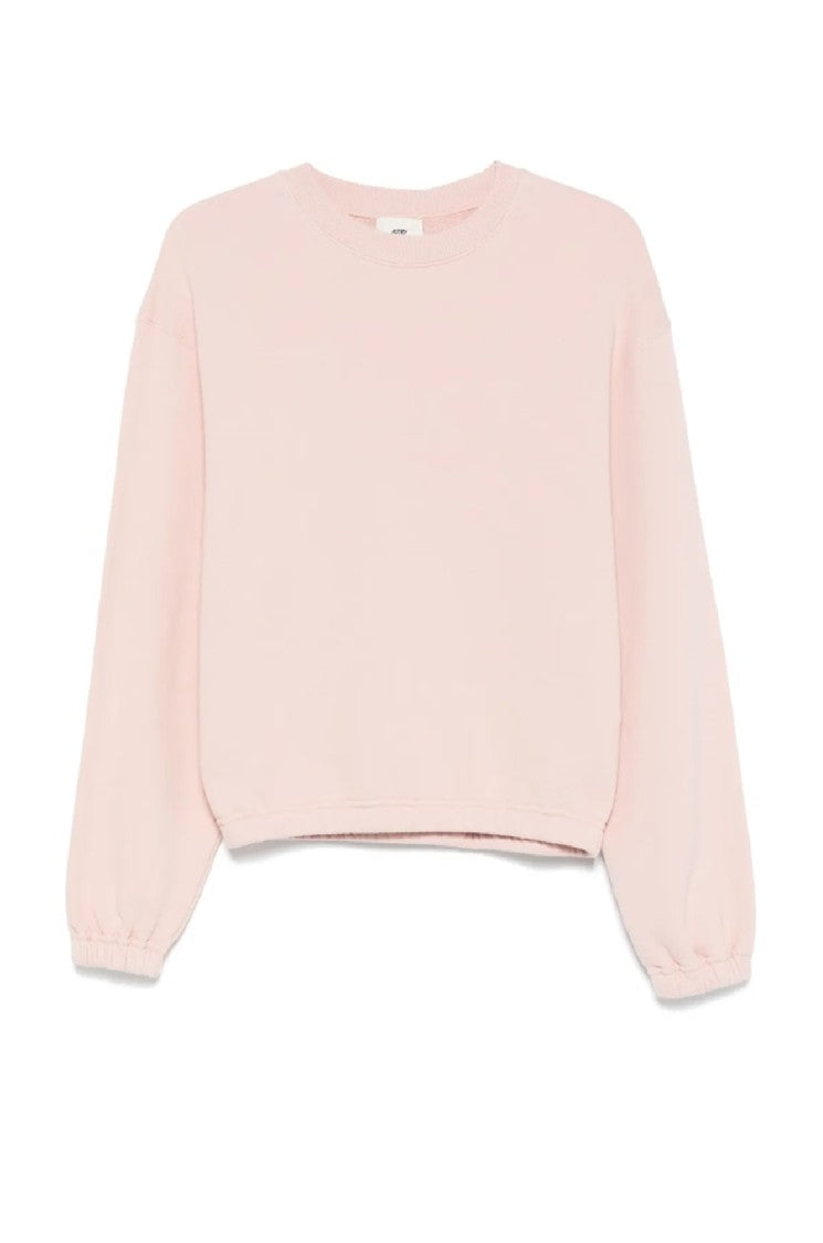 Autry Relaxed-Fit Cropped Sweatshirt With Subtle Logo Detail