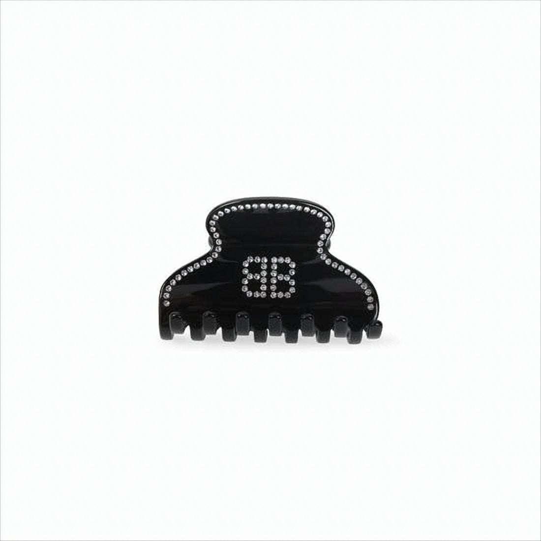 Balenciaga Crystal-Embellished Black Hair Claw Clip