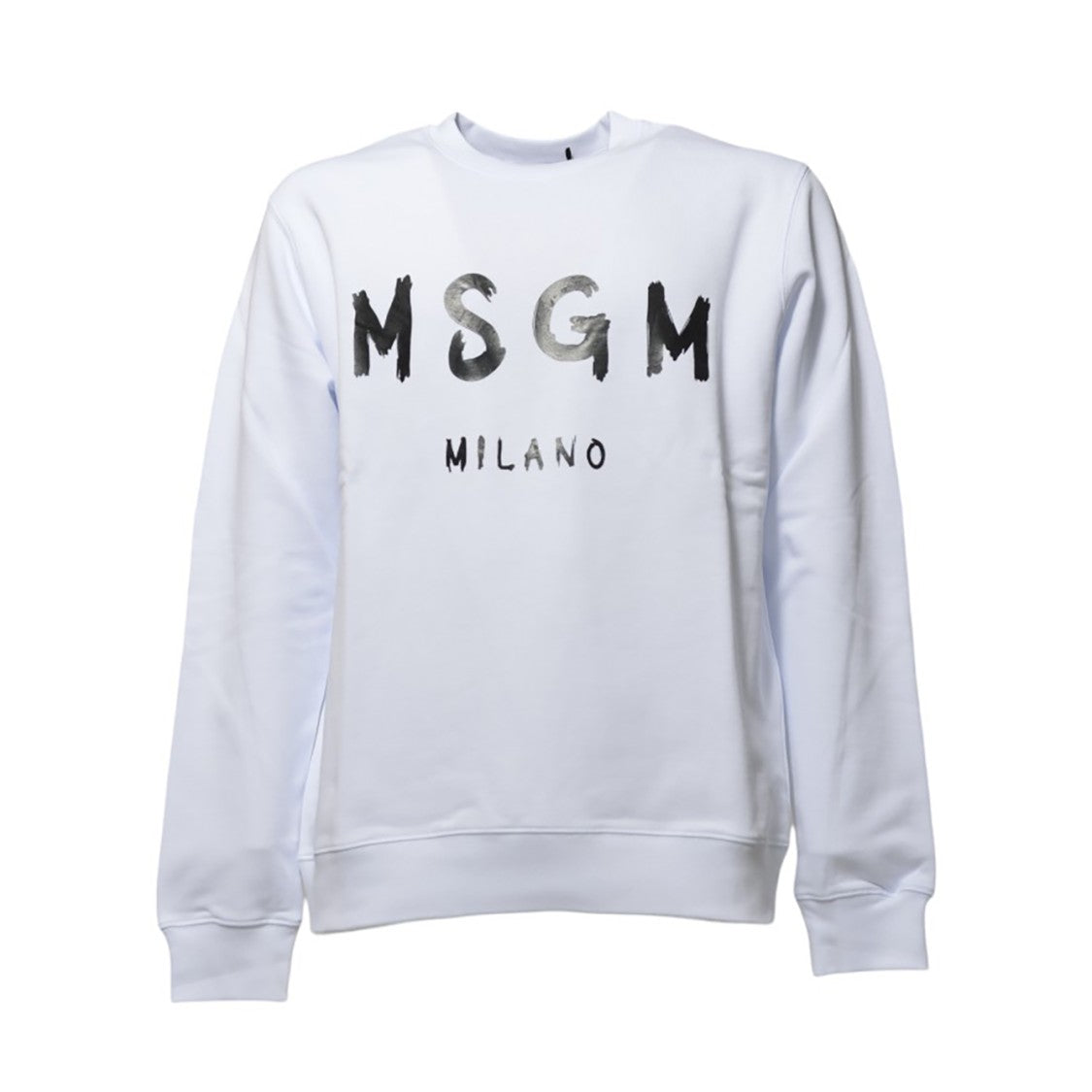 Msgm White Cotton Crewneck Sweatshirt