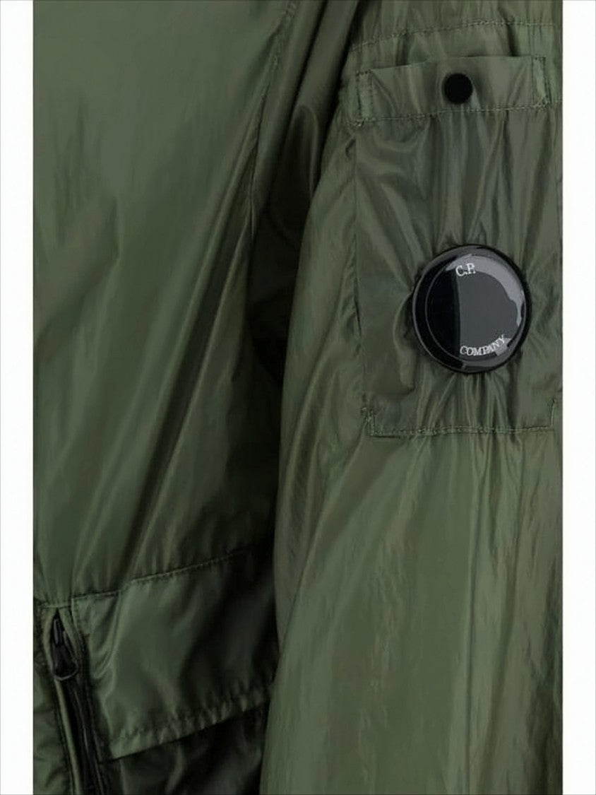 C.P. Company Hooded Padded Jacket With Adjustable Drawstrings And Lens Detail