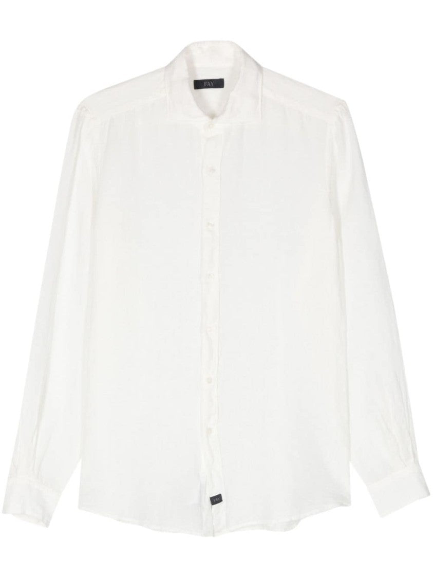Fay Optical White French Collar Shirt