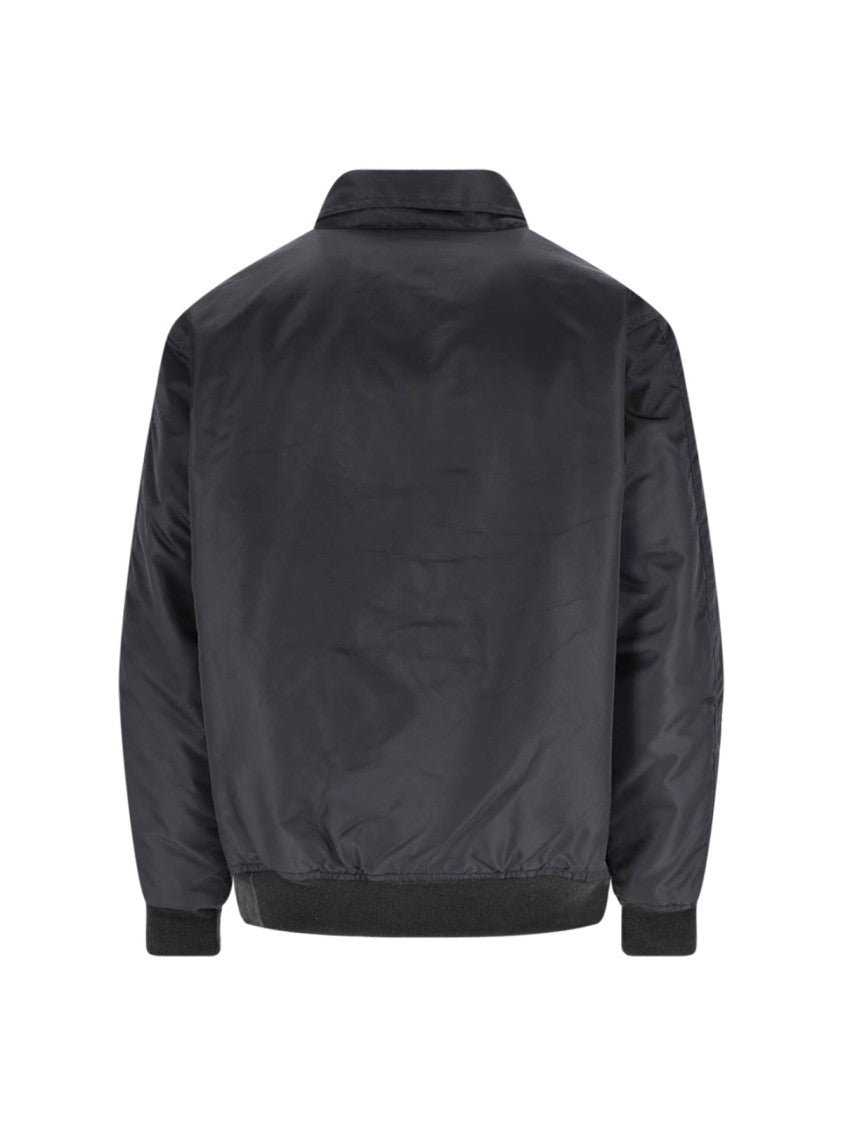 Cultura Structured Black Jacket With Minimalist Design And Zipper Closure