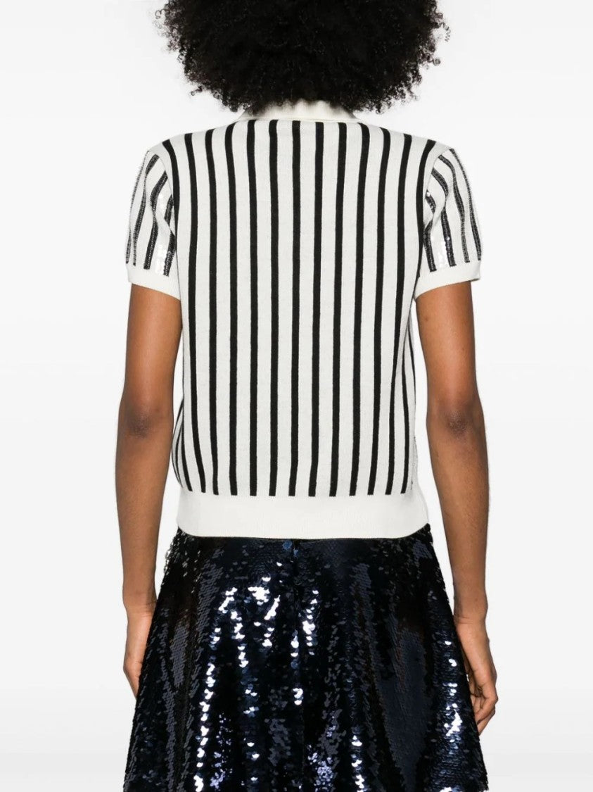 Msgm Polo Collar Knit Sweater