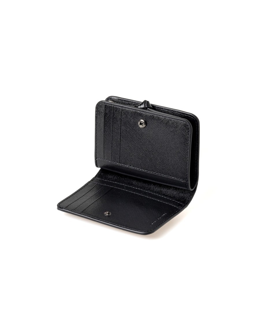 Marc Jacobs Classic Black Leather Wallet With Branded Plate