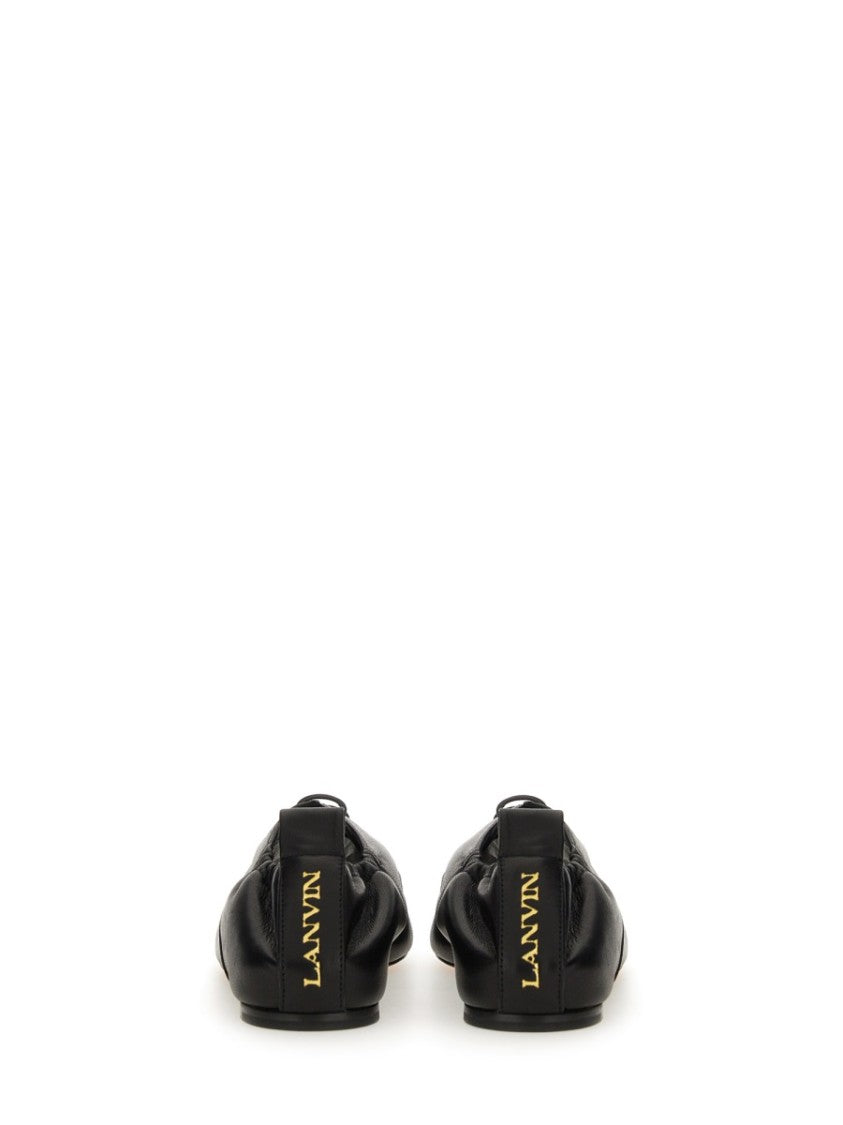 Lanvin Lace-Up Slipper With Pointed Toe