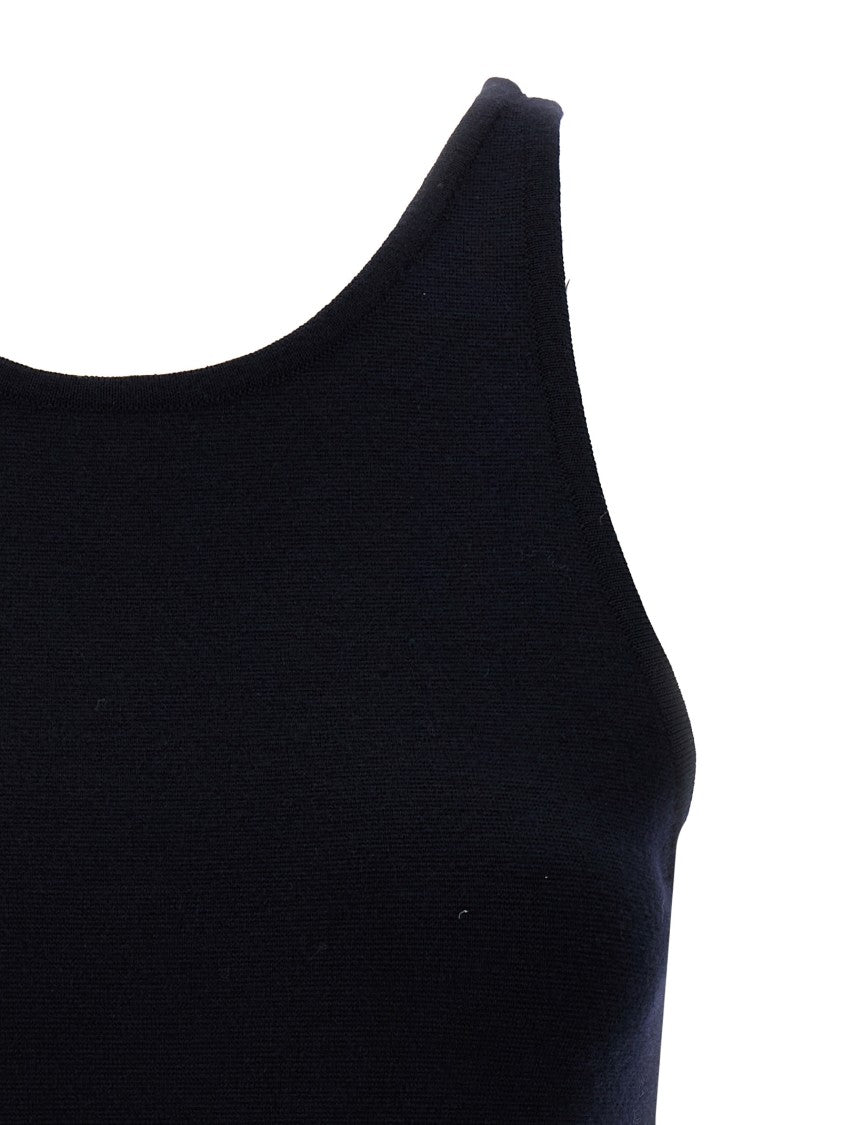 Max Mara Fitted Stretch Wool Knit Top