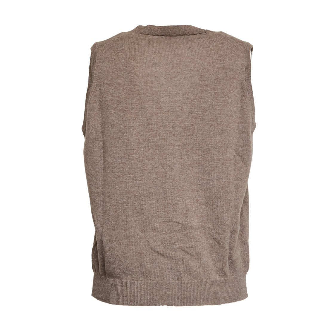 Filippo De Laurentiis Buttoned Grey Wool-Cashmere Gilet With Ribbed Detailing