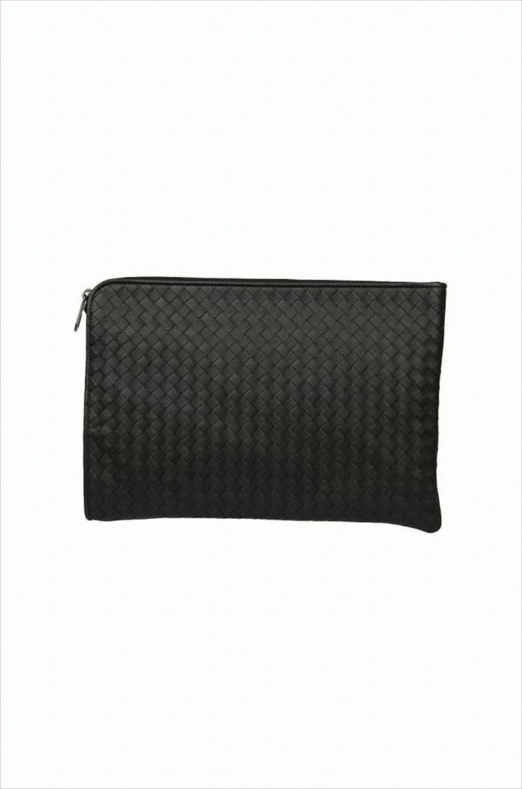Bottega Veneta Rectangular Woven Texture Clutch