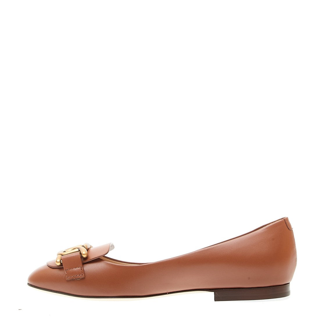 Tod's Ballerina with gold leather buckle