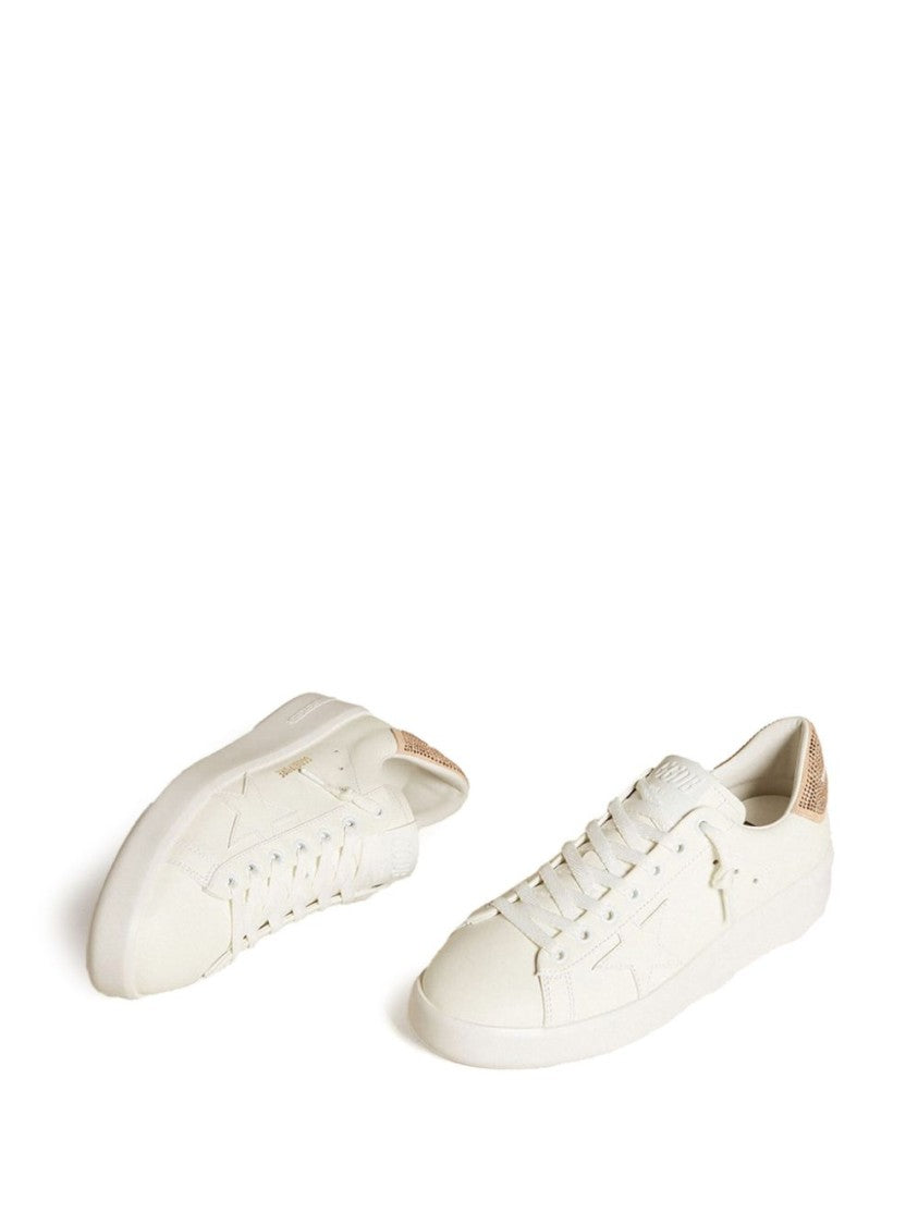 Golden Goose Light Beige Leather/Suede Blend Pure Star Sneakers