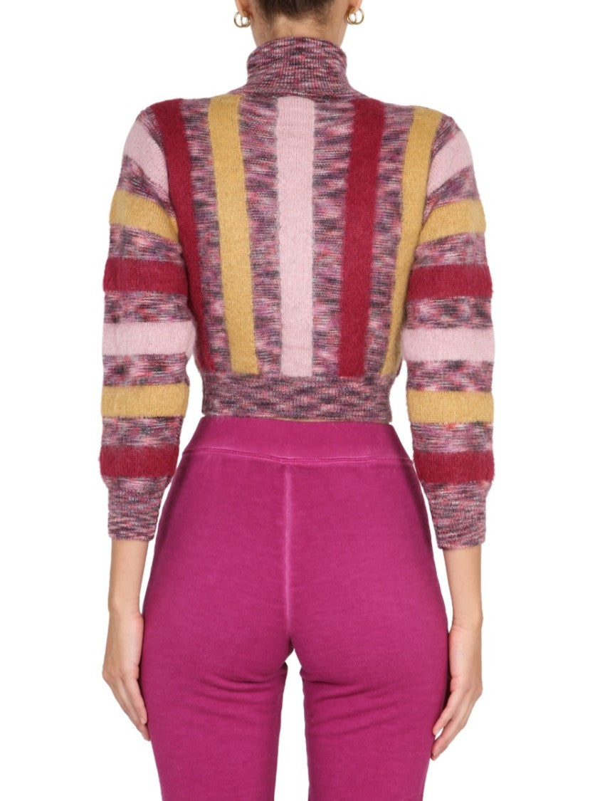 Dsquared2 High Neck Cropped Shirt