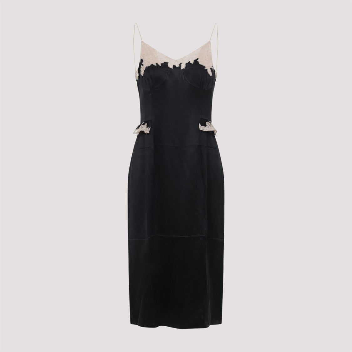 Prada Silk Evening Dress With Lace Detailing