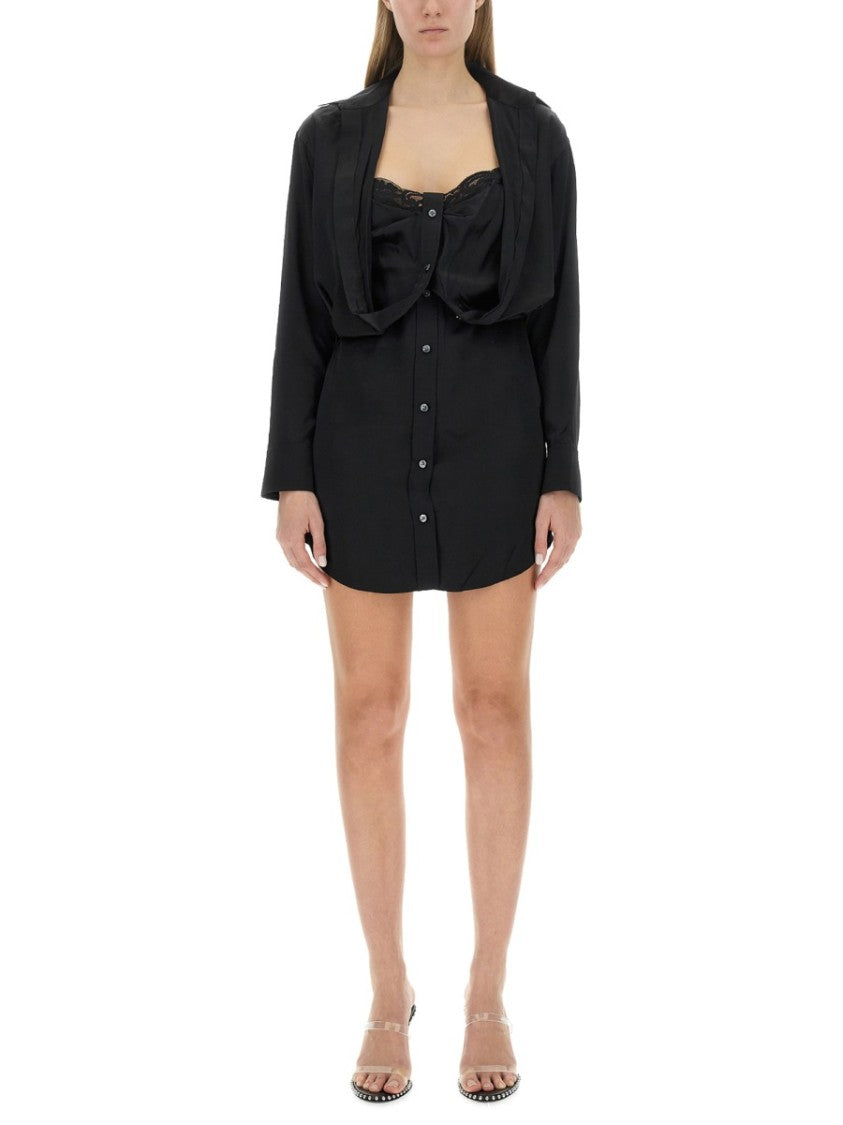 T By Alexander Wang Layered Chemisier Dress