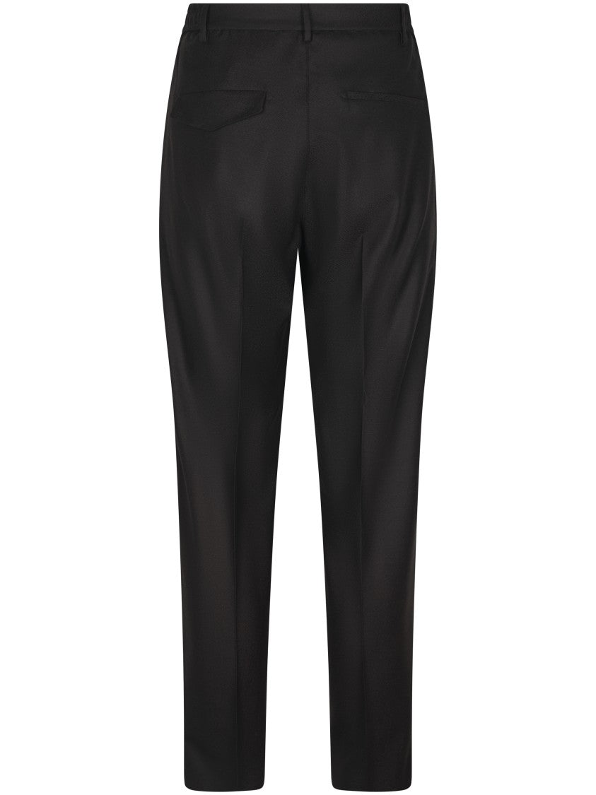 Tagliatore Tailored Brown Trousers Crafted From Virgin Wool