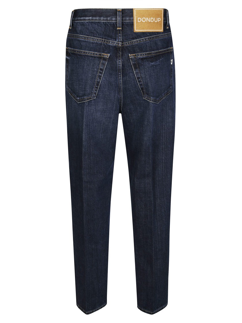 Dondup High-Waisted Wide-Leg Bessie Pants With Concealed Fastening