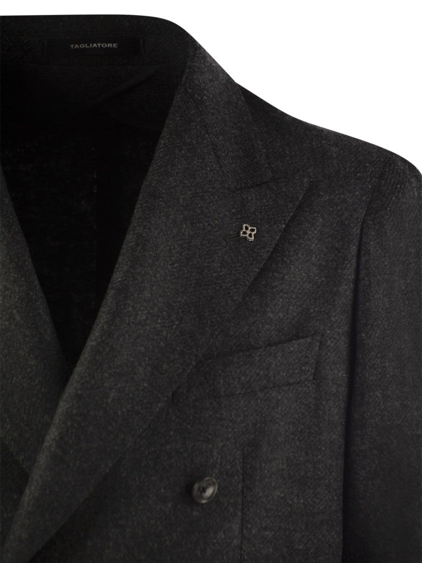 Tagliatore Wool And Cashmere Double-Breasted Jacket