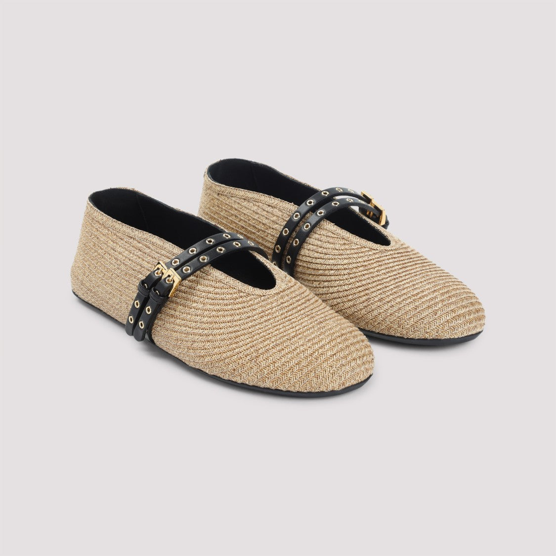 Alaïa Paper Straw Ballerinas