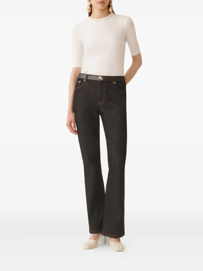 Fabiana Filippi Embellished-Neckline Top