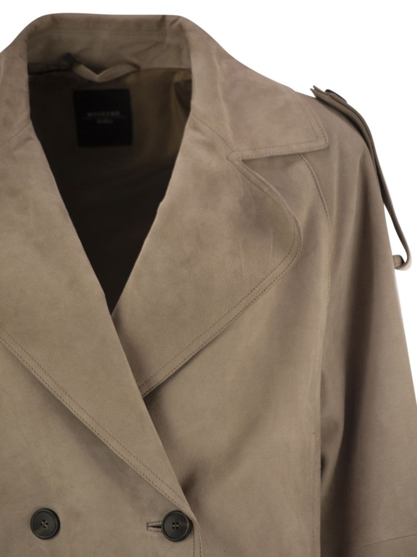 Max Mara Maga - Short Suede Trench Coat