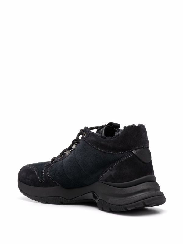 Baldinini Grey Leather Ankle Boots With Lace-Up Front And Padded Collar