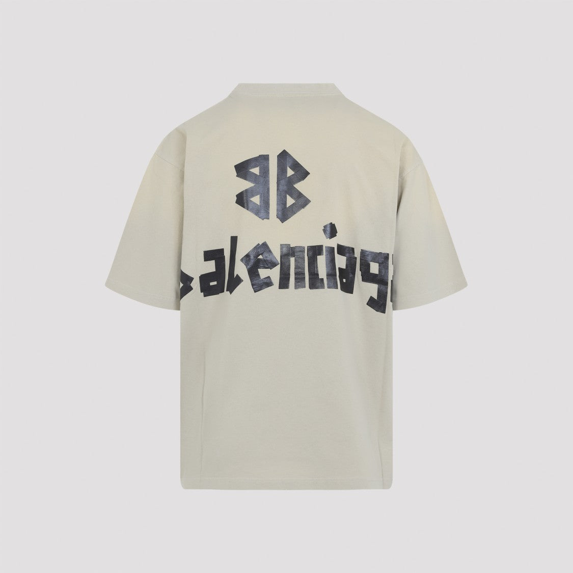 Balenciaga Medium Fit Cotton Jersey T-Shirt With Tape-Effect Logo