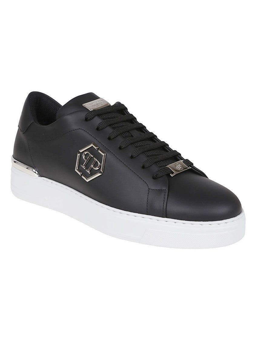 Philipp Plein Low-Top Hexagon Leather Sneakers