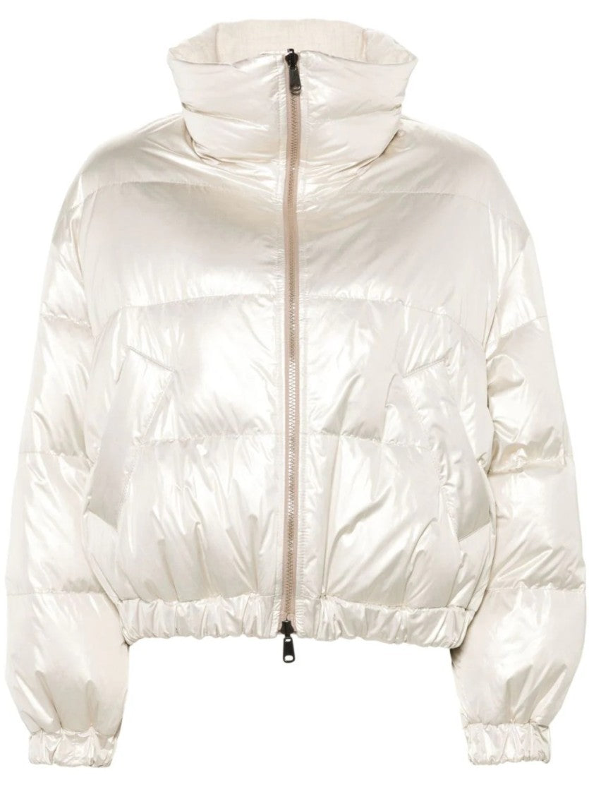 Brunello Cucinelli Reversible Down Jacket With High Collar