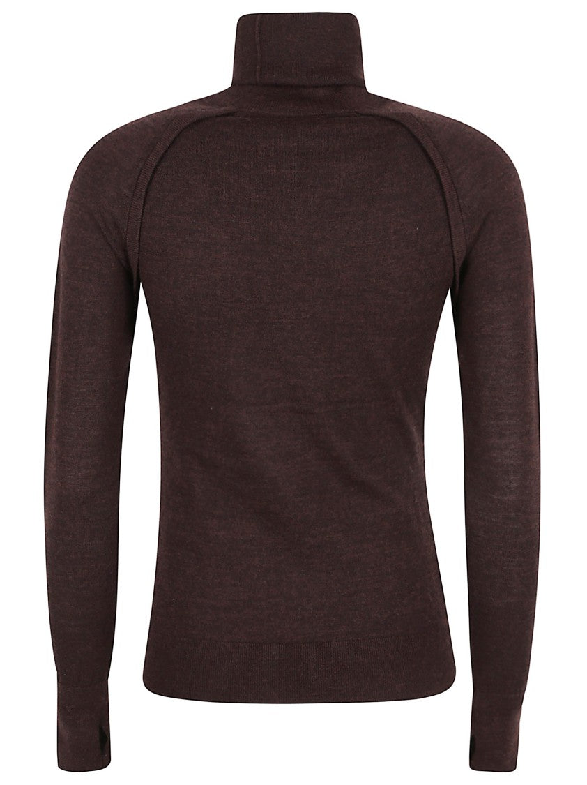 Victoria Beckham High Neck Merino Wool Top