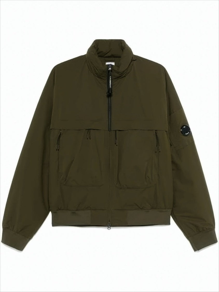 C.P. Company Cropped Padded Jacket With High Collar And Ribbed Cuffs