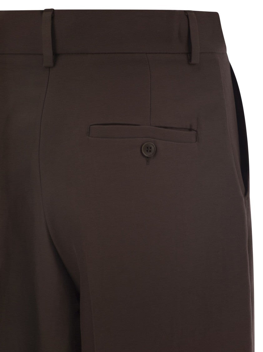 Max Mara Ballo - Technical Cotton Palazzo Trousers