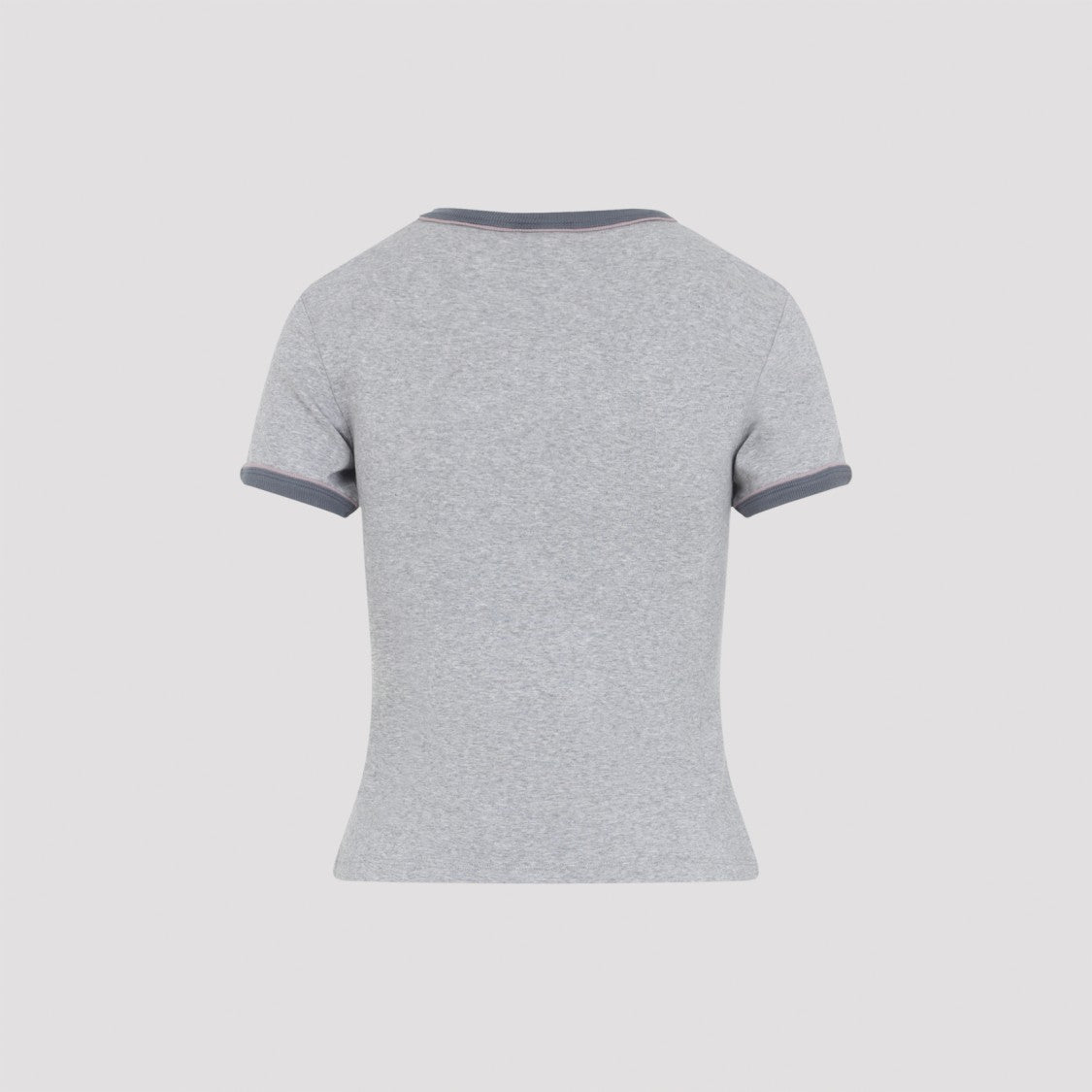 Chloé Melange Grey Cotton T-Shirt With Graphic Print