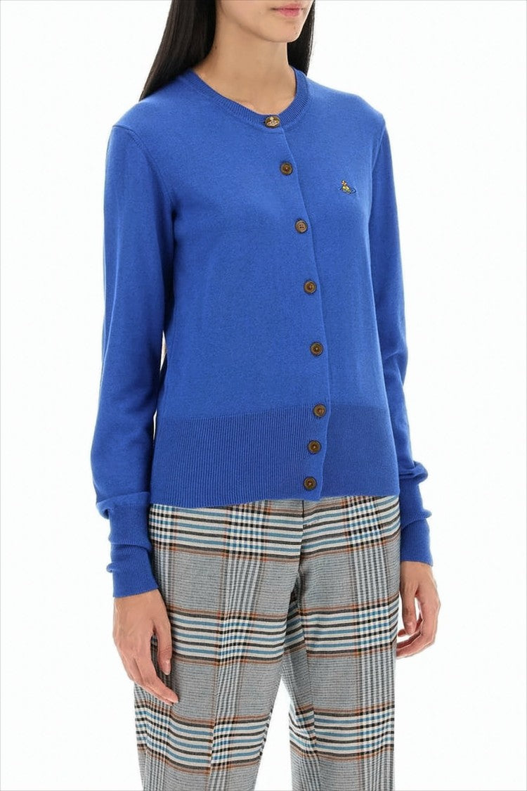 Vivienne Westwood Button-Down Blended Cardigan With Ribbed Hem