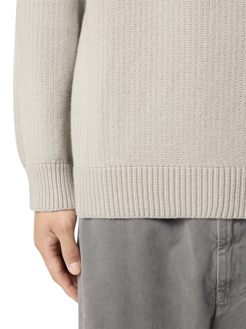 Stone Island Comfortable Knit Sweater In Soft Grey Blend