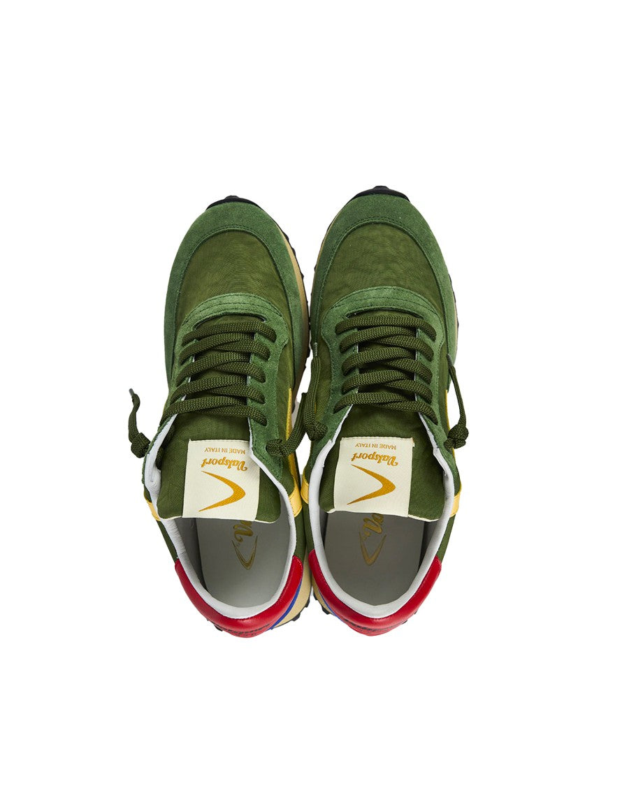 Valsport Vintage Nylon And Suede Sneakers With Iconic Color Accents