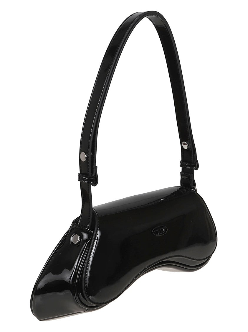Diesel Curved Black Shoulder Bag
