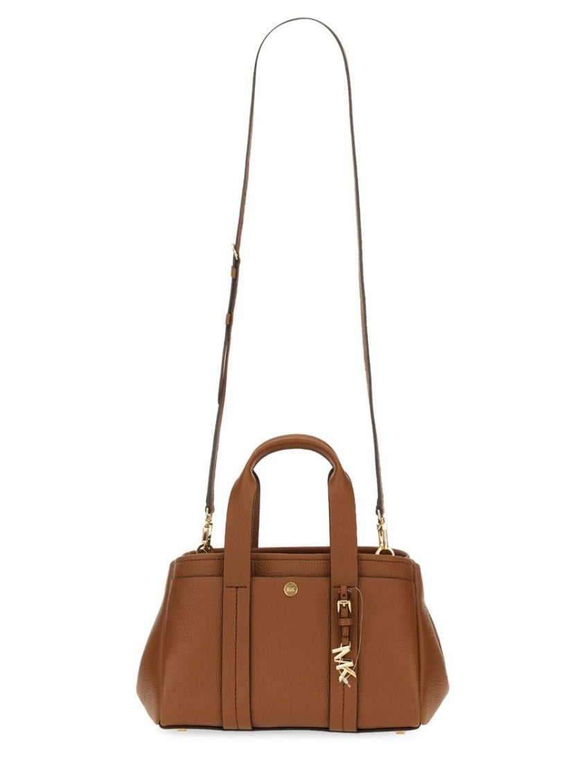 Michael Michael Kors Structured Pebbled Leather Handbag With Dual Handles