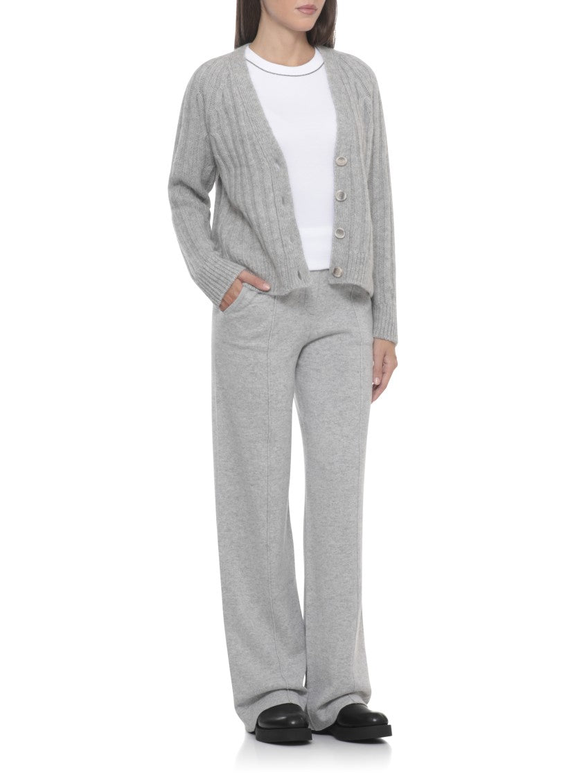 Peserico Grey Alpaca Cardigan