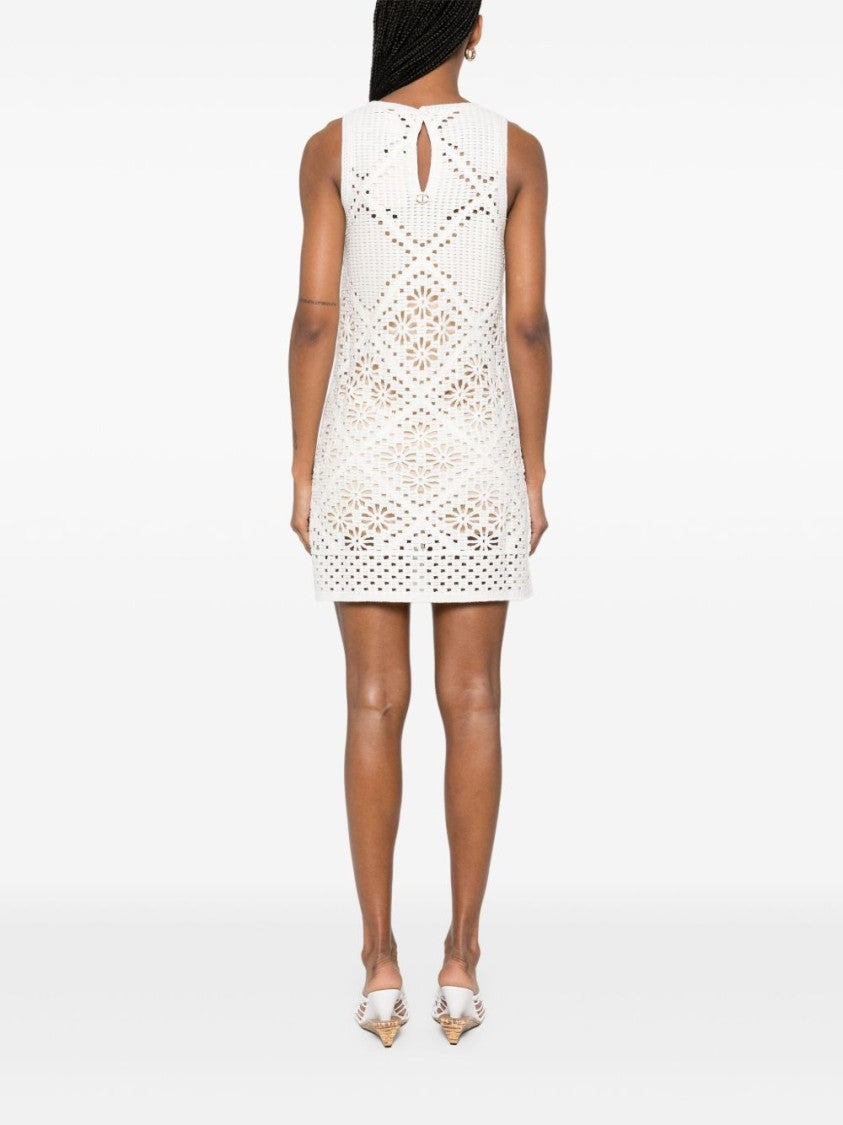 Twin-Set Floral Lace Mini Dress