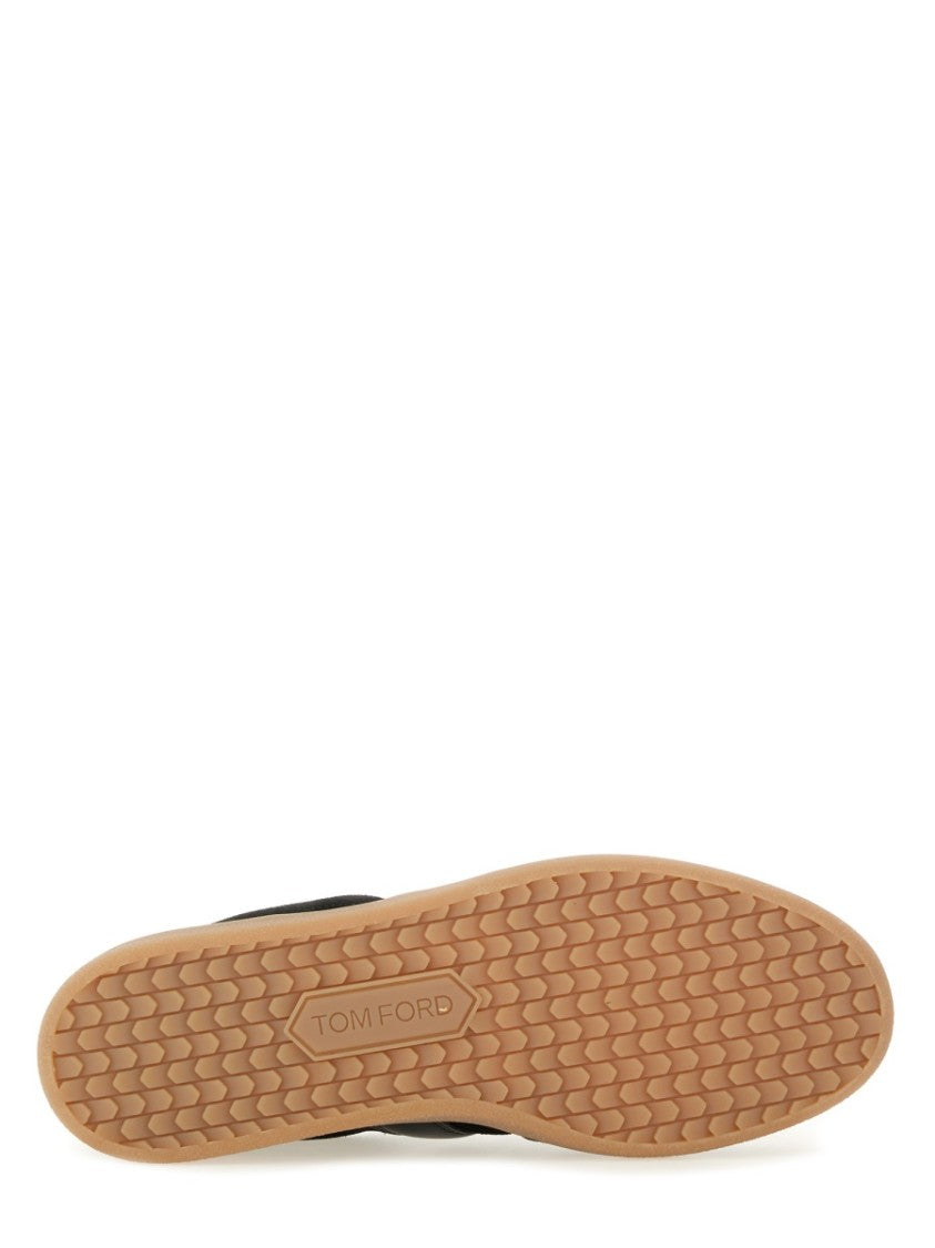 Tom Ford Leather Sneaker With Logo