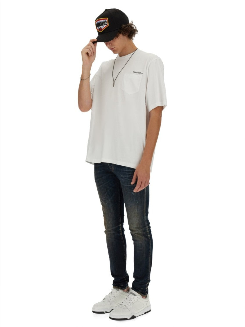 Dsquared2 Graphic Print Relaxed Fit Cotton T-Shirt