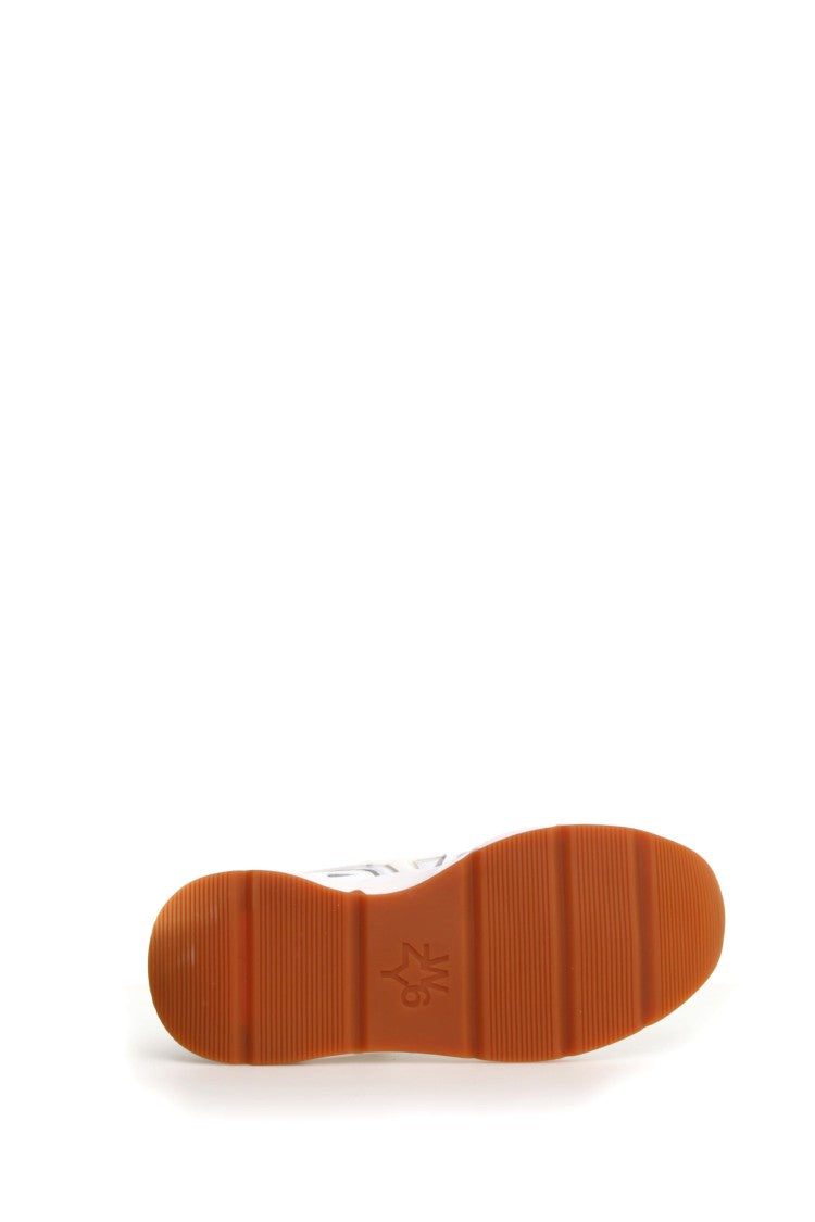 W6yz White Suede And Technical Fabric Sneakers