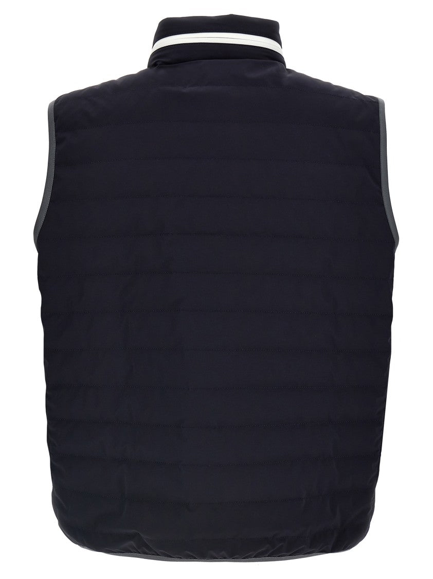 Brunello Cucinelli Padded Technical Fabric Waistcoat With Embroidered Logo