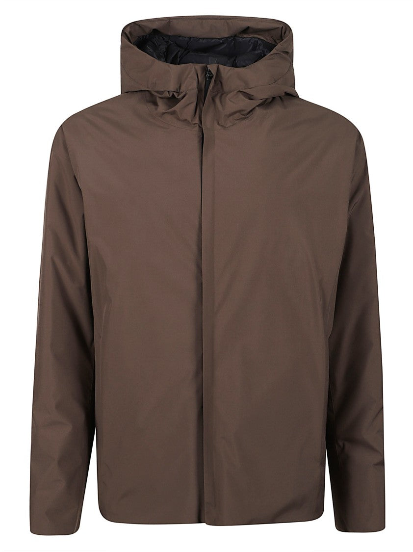 Herno Packable Down Jacket With Adjustable Hood And Concealed Pockets