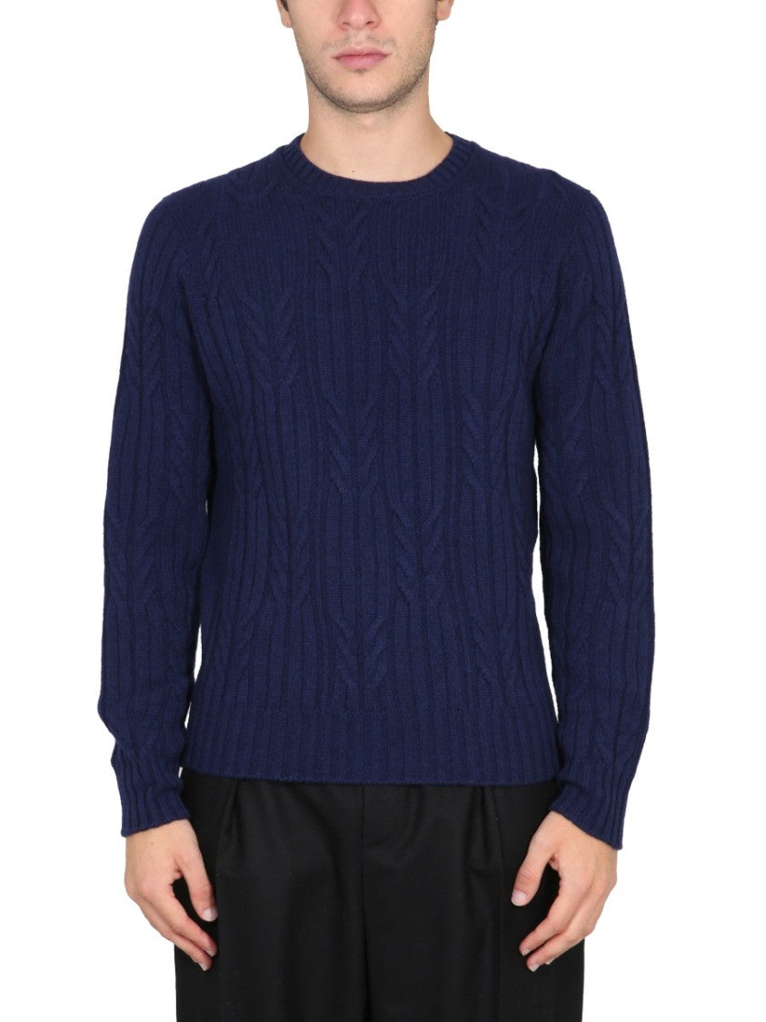 Drumohr Textured Knit Cashmere Sweater