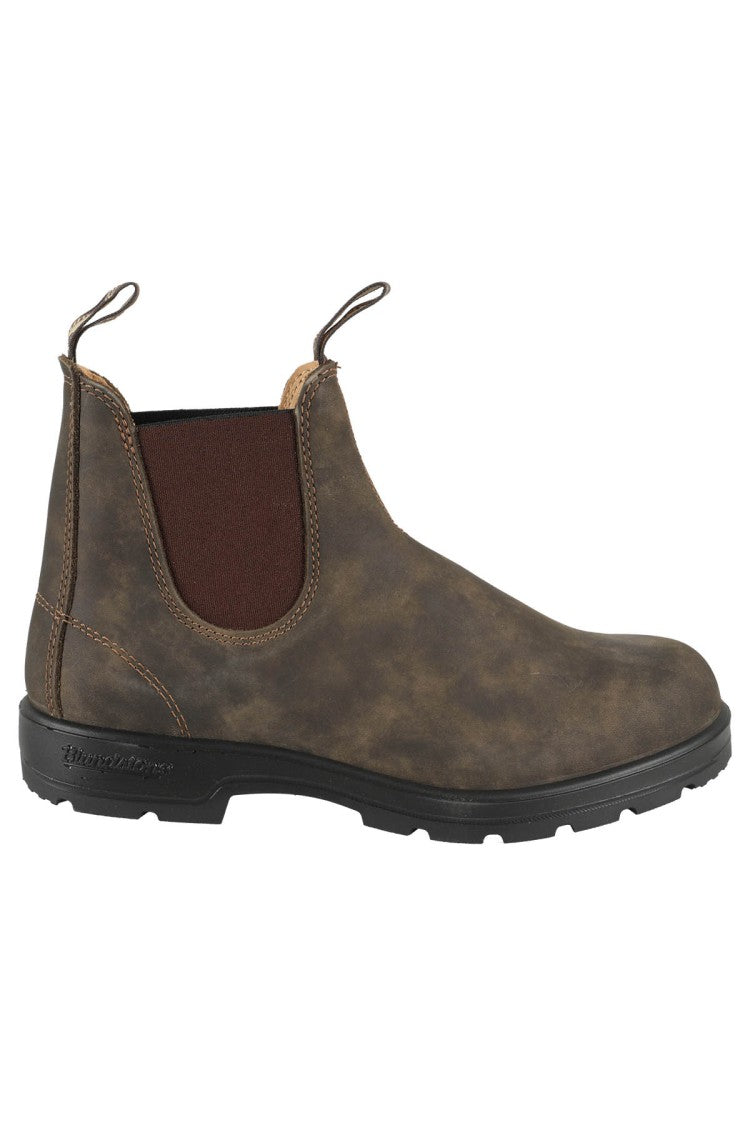 Blundstone Rustic Brown Leather Chelsea Boot With Contrast Stitching